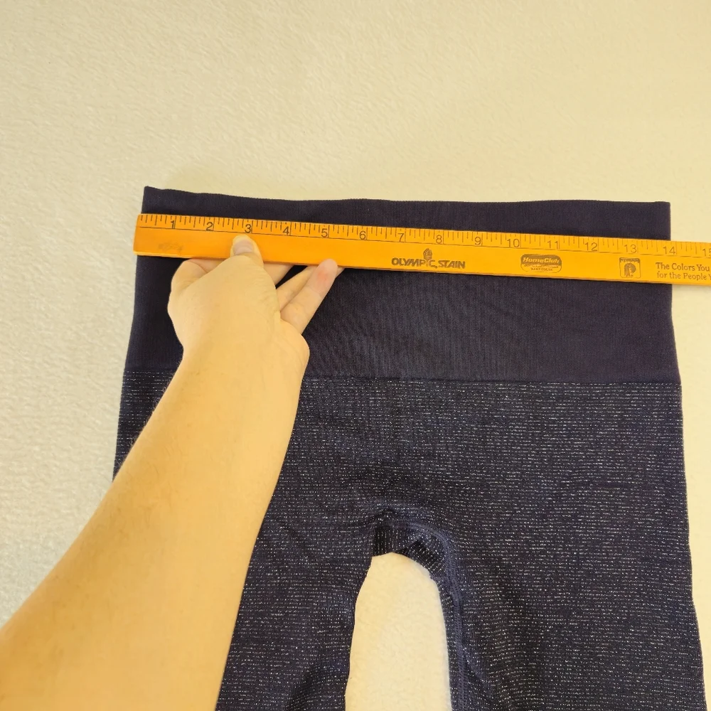 Chico's  ZENERGY Sparkle Navy Leggings SIZE 2